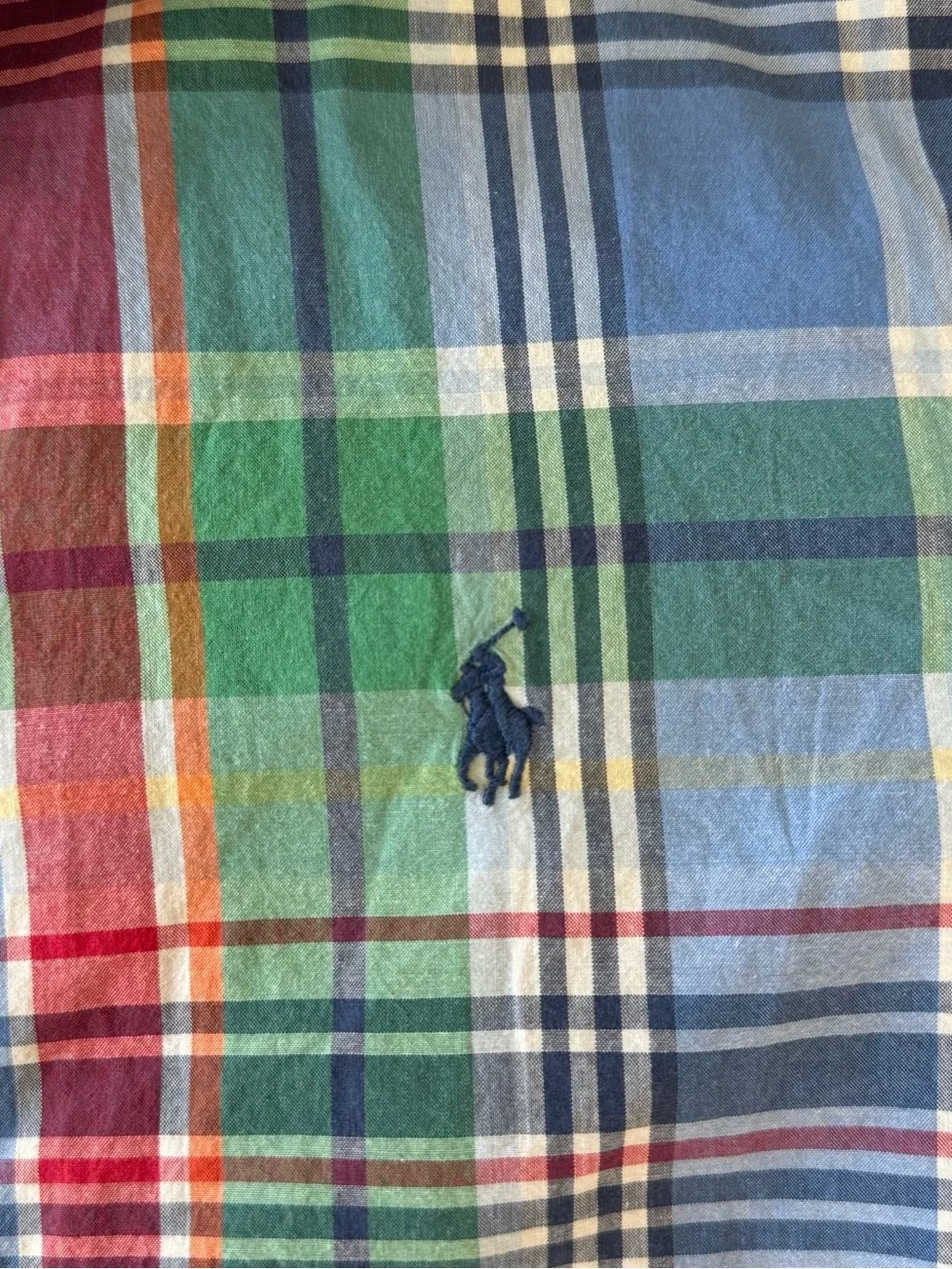 Ralph Lauren Multicolor Plaid Button-Down Shirt - Blue Green Red M(10/12) size